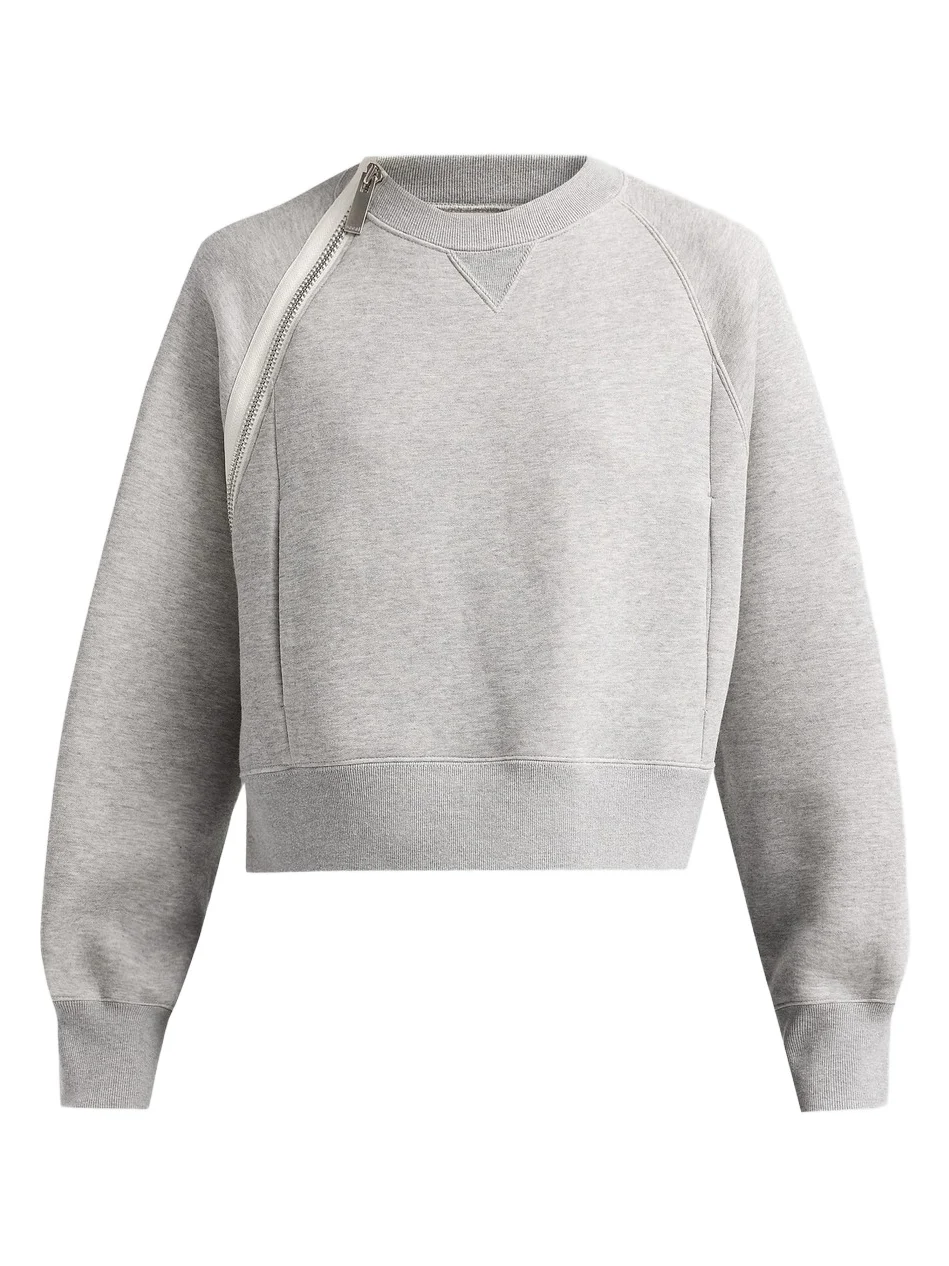 Sacai Women's Zip Sponge Crewneck Sweatshirt