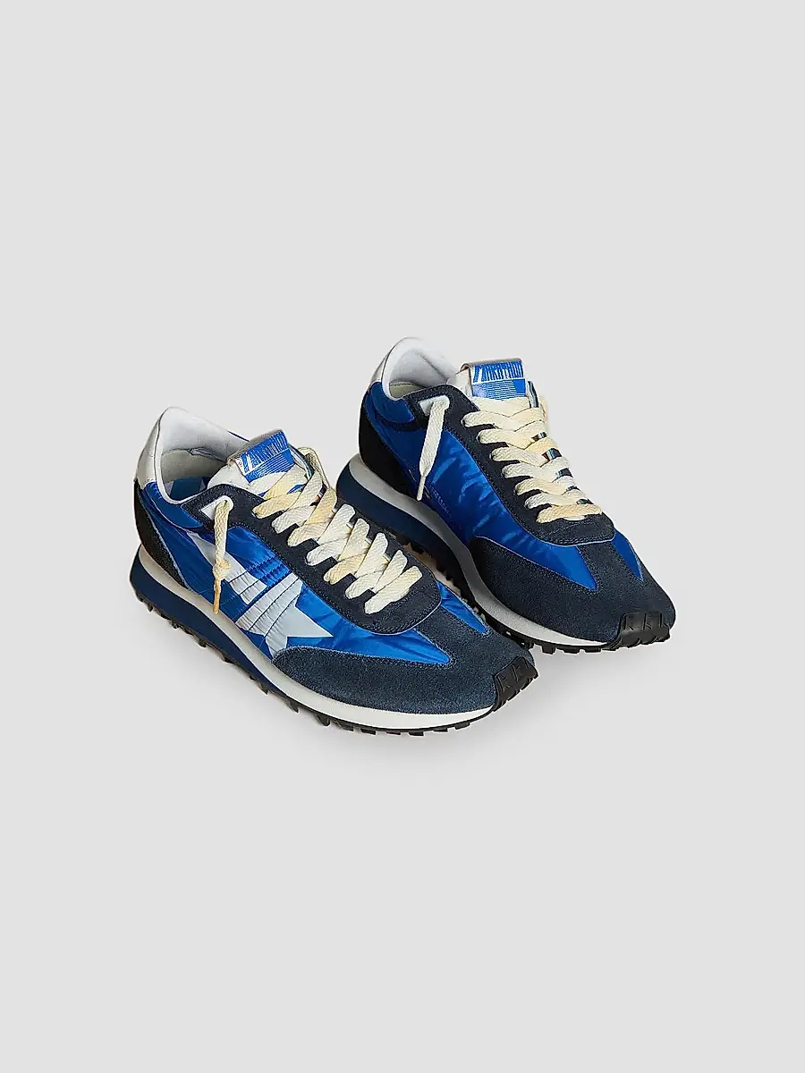 Golden Goose Men's Marathon Textile & Suede Low-Top Running Sneakers | Thumbnail 2