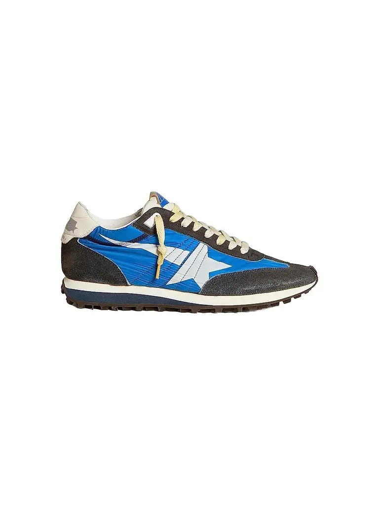 Golden Goose Men's Marathon Textile & Suede Low-Top Running Sneakers - Royal Blue Dark - Size 6 | Image 1 Golden Goose Men's Marathon Textile & Suede Low-Top Running Sneakers - Royal Blue Dark - Size 6 | Image 1
