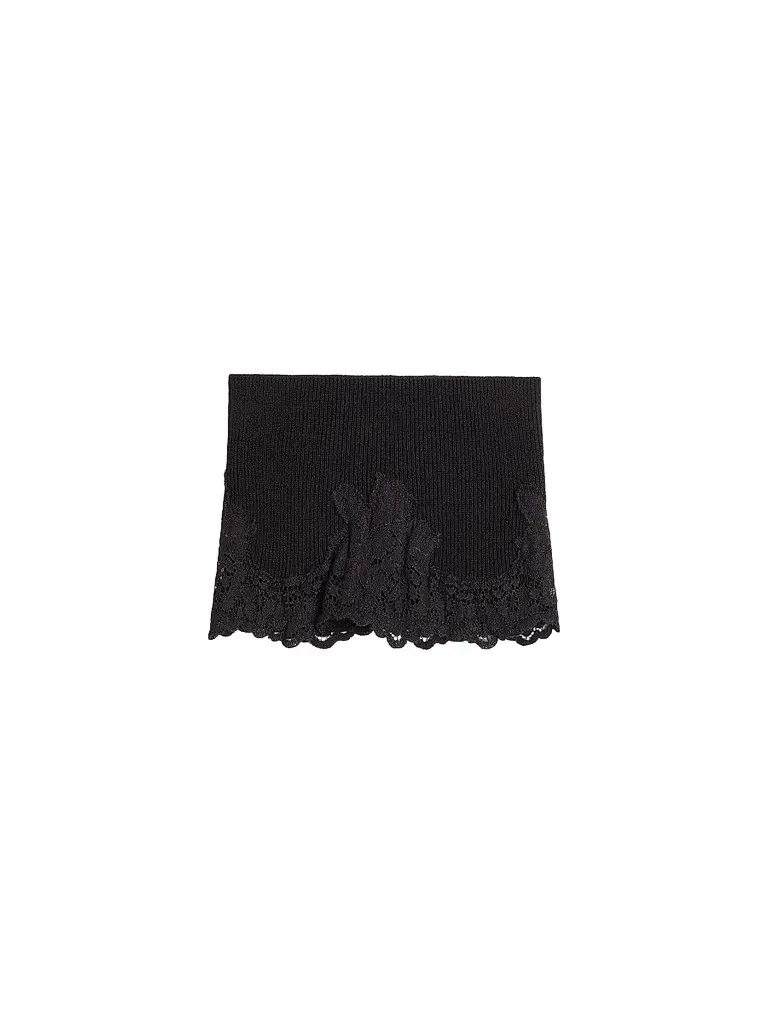 Valentino Garavani Women's VLogo Signature Cashmere and Lace Headband - Black | Image 1 Valentino Garavani Women's VLogo Signature Cashmere and Lace Headband - Black | Image 1