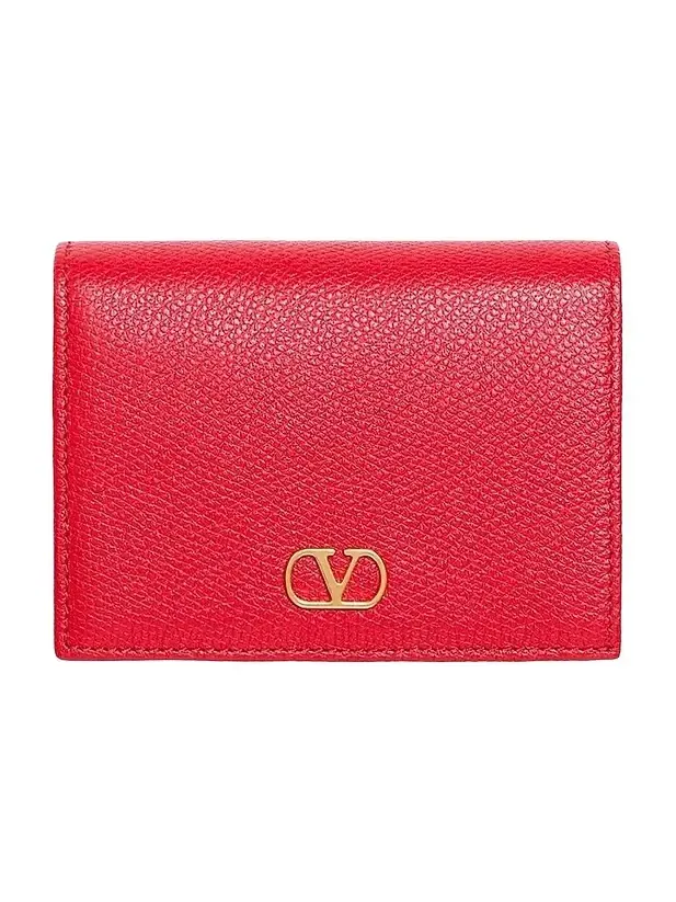 Women's VLogo Signature Grainy Calfskin Leather Wallet