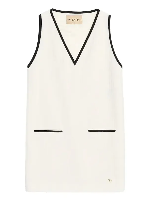 Valentino Women's Short Dress in Canestrello Cotton Tweed