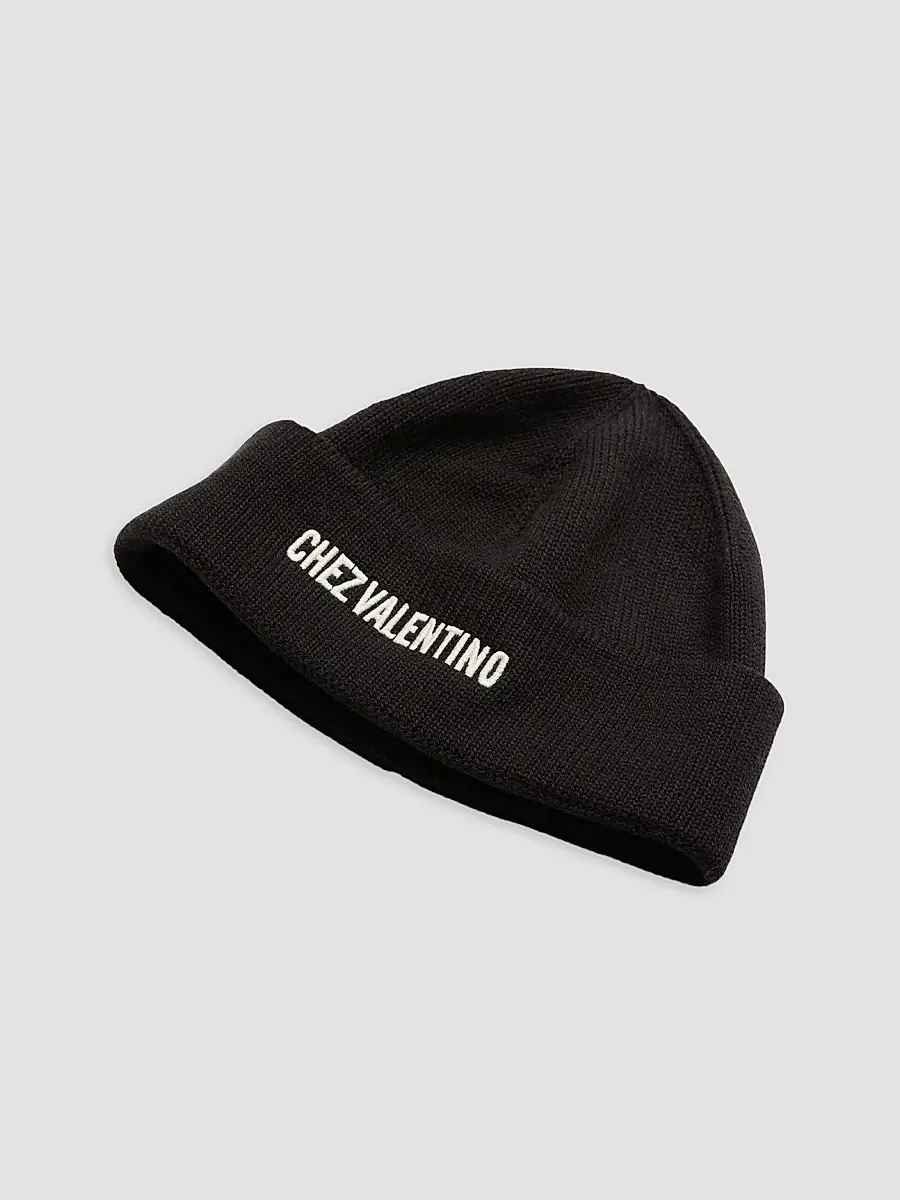Valentino Men's Knitted Wool Beanie | Thumbnail 2 Valentino Men's Knitted Wool Beanie | Thumbnail 2