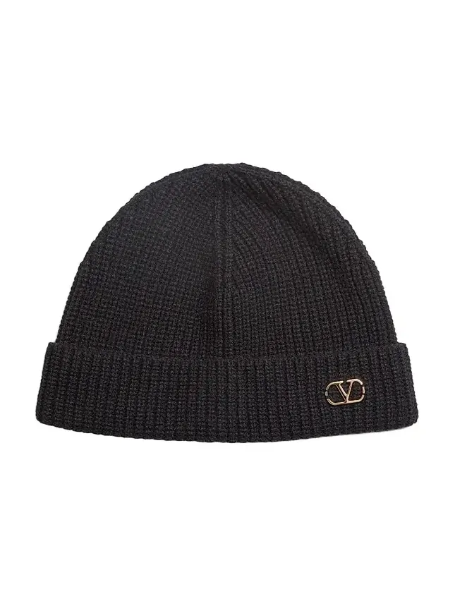 Men's VLogo Signature Knitted Cashmere Beanie Men's VLogo Signature Knitted Cashmere Beanie