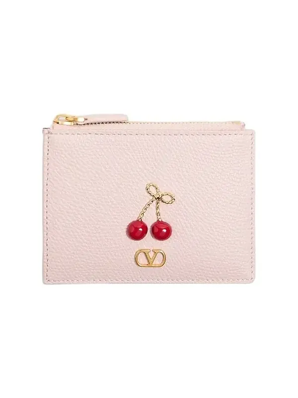 Women's Cherryfic Grainy Calfskin Cardholder Women's Cherryfic Grainy Calfskin Cardholder