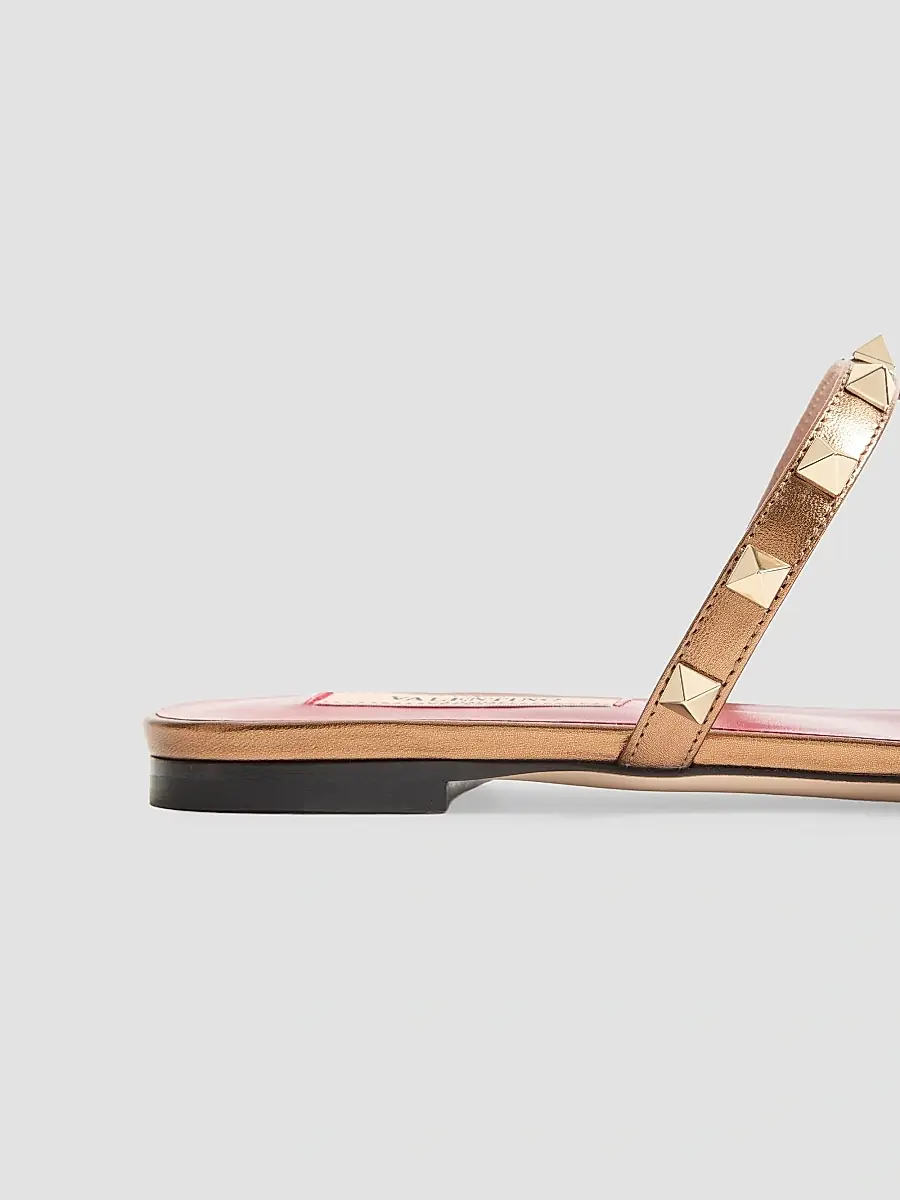 Valentino Women's Rockstud Laminated Nappa Slide Sandals | Thumbnail 6 Valentino Women's Rockstud Laminated Nappa Slide Sandals | Thumbnail 6