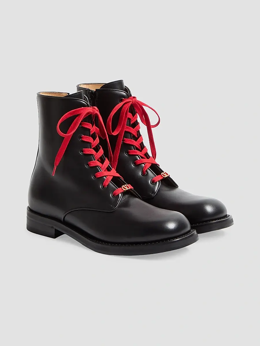 Valentino Men's Punx Calfskin Combat Boots | Thumbnail 2 Valentino Men's Punx Calfskin Combat Boots | Thumbnail 2