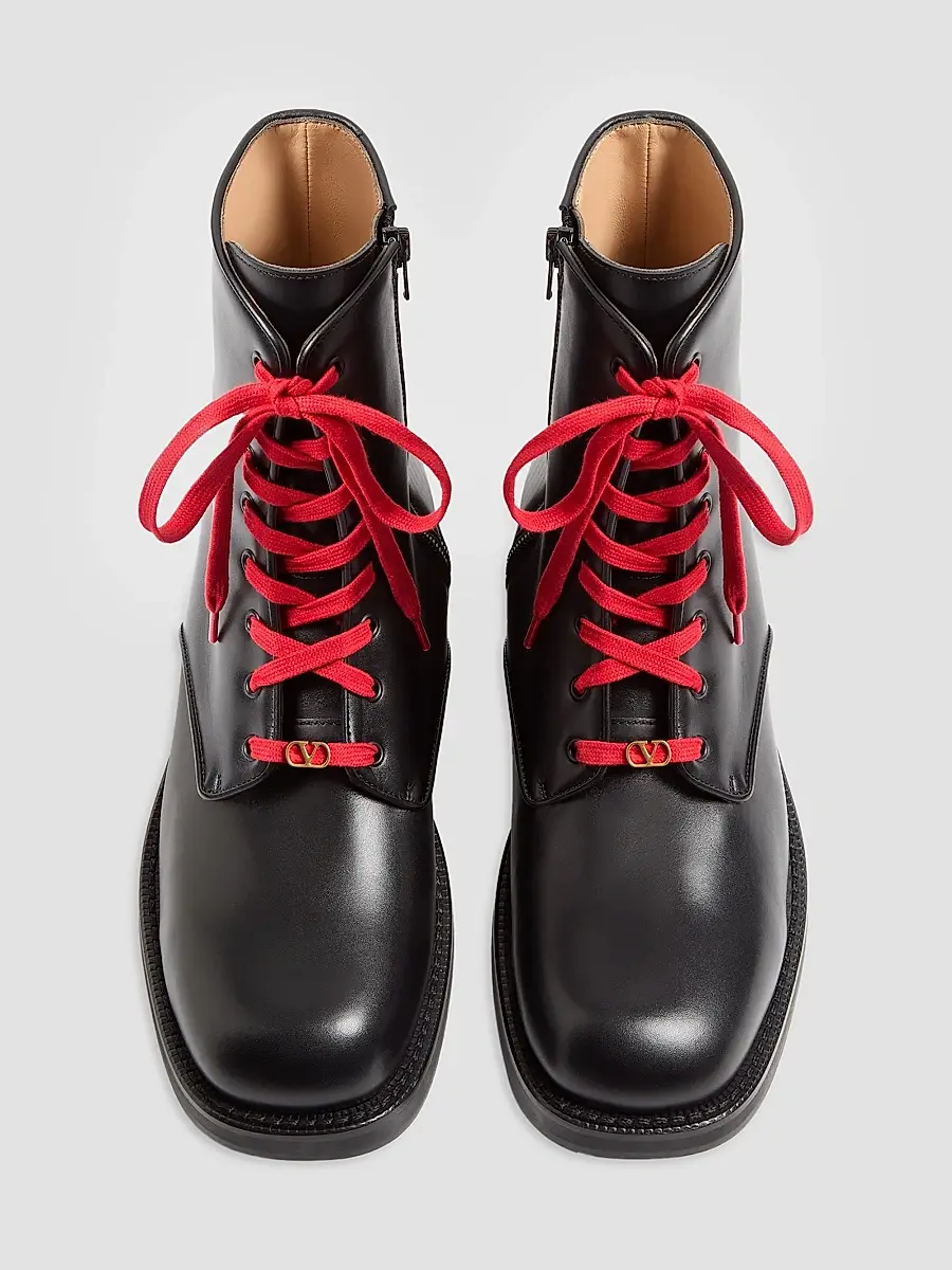 Valentino Men's Punx Calfskin Combat Boots | Thumbnail 4 Valentino Men's Punx Calfskin Combat Boots | Thumbnail 4