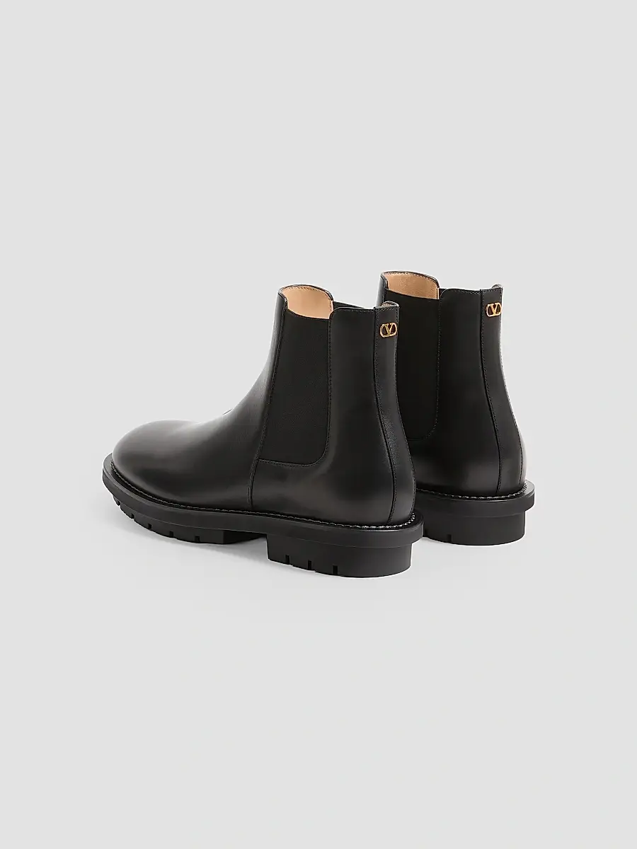 Valentino Men's Urbie Calfskin Ankle Boots | Thumbnail 3