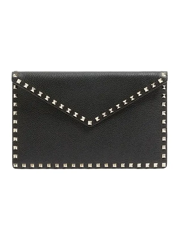 Women's Rockstud Grainy Calfskin Envelope Pouch Women's Rockstud Grainy Calfskin Envelope Pouch