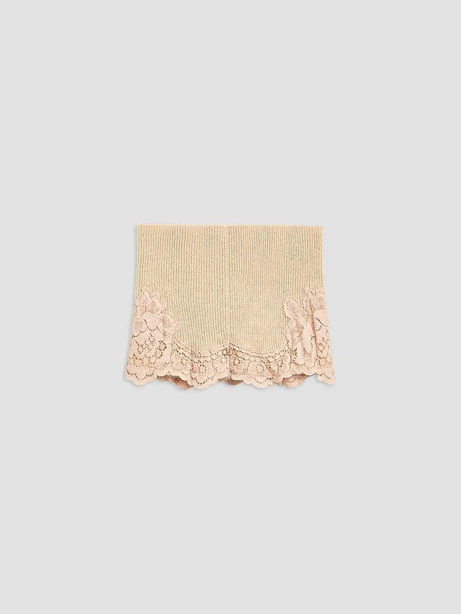 Valentino Women's VLogo Signature Cashmere and Lace Headband - Alabaster | Thumbnail 2 Valentino Women's VLogo Signature Cashmere and Lace Headband - Alabaster | Thumbnail 2