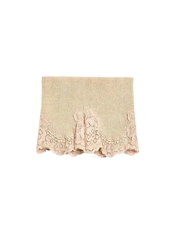 Valentino Women's VLogo Signature Cashmere and Lace Headband - Alabaster