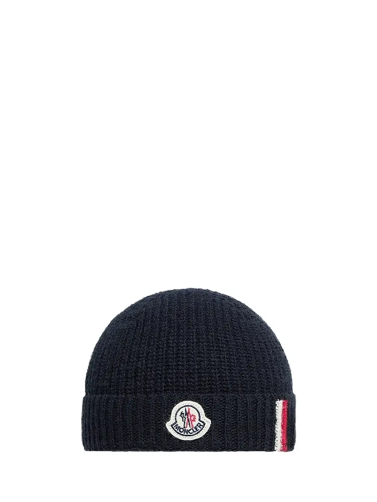 Moncler Baby Boy's & Little Boy's Beanie Hat in Wool | Image 1 Moncler Baby Boy's & Little Boy's Beanie Hat in Wool | Image 1