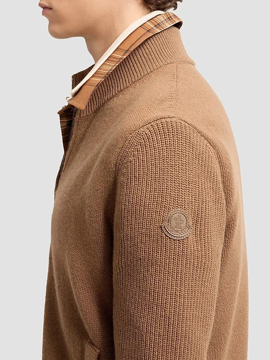 Moncler Men's Cardigan in Wool and Cashmere | Thumbnail 4 Moncler Men's Cardigan in Wool and Cashmere | Thumbnail 4