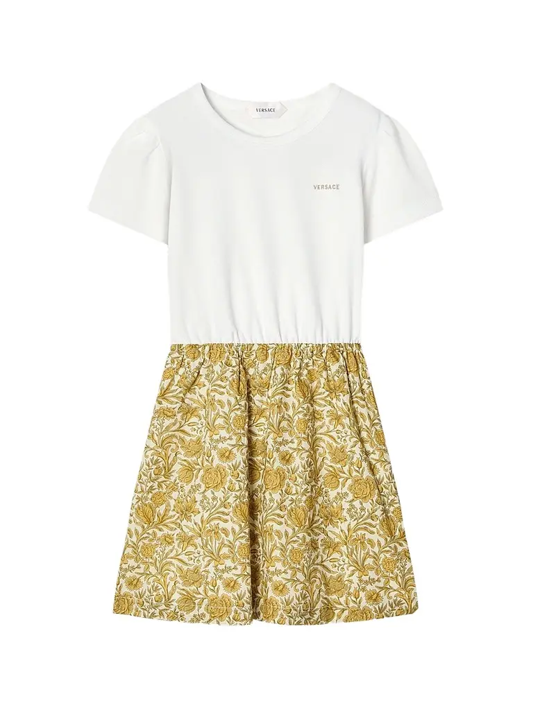 Versace Baby Girl's, Little Girl's & Girl's Floral Poplin Dress - White | Image 1 Versace Baby Girl's, Little Girl's & Girl's Floral Poplin Dress - White | Image 1