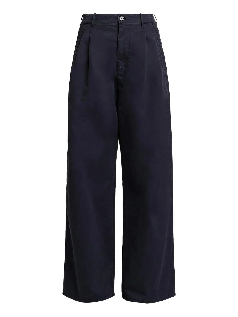 Women's Cotton Crease-Front Wide-Leg Trousers