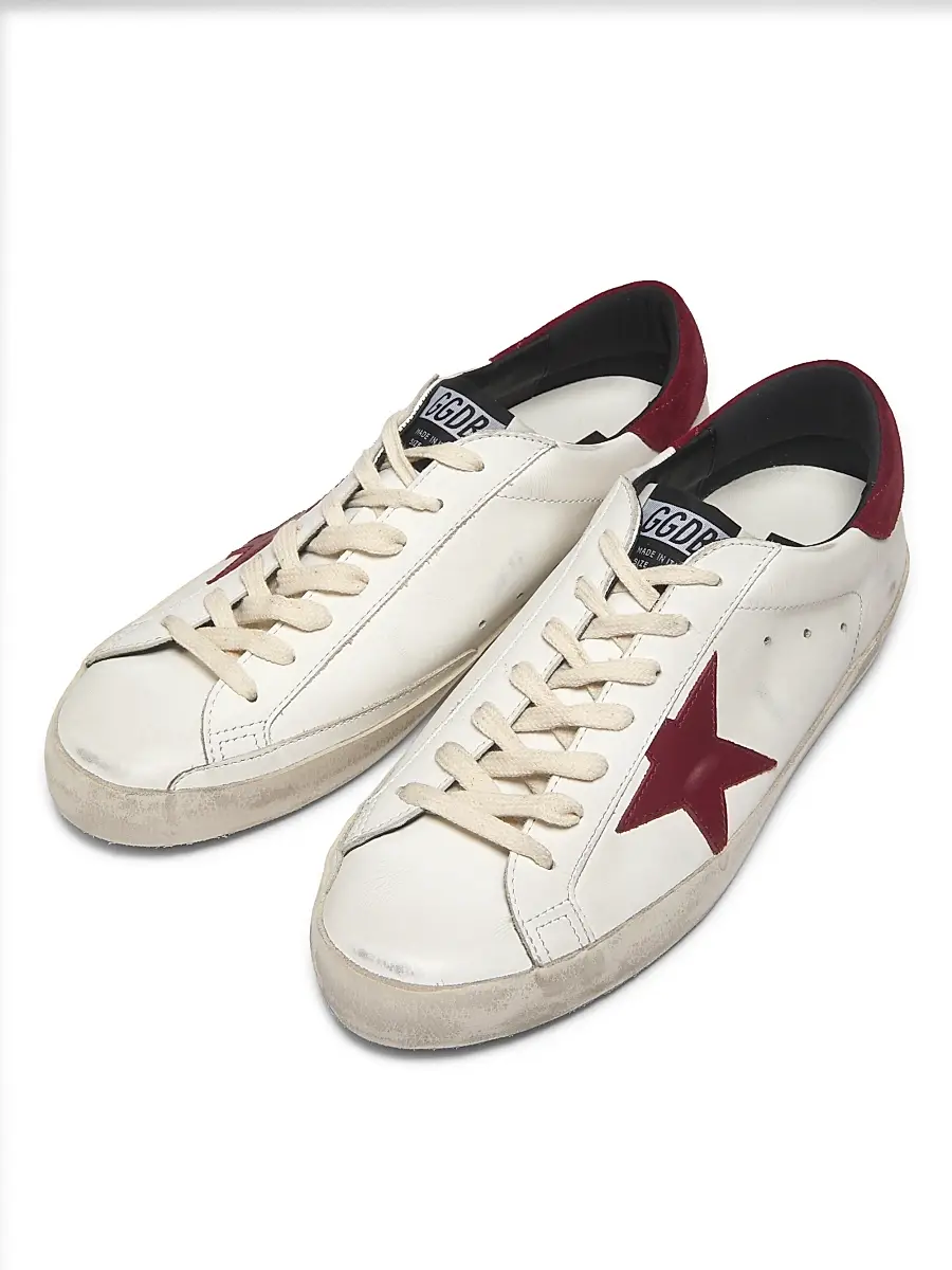 Golden Goose Unisex Super-Star Leather Low-Top Sneakers | Thumbnail 4