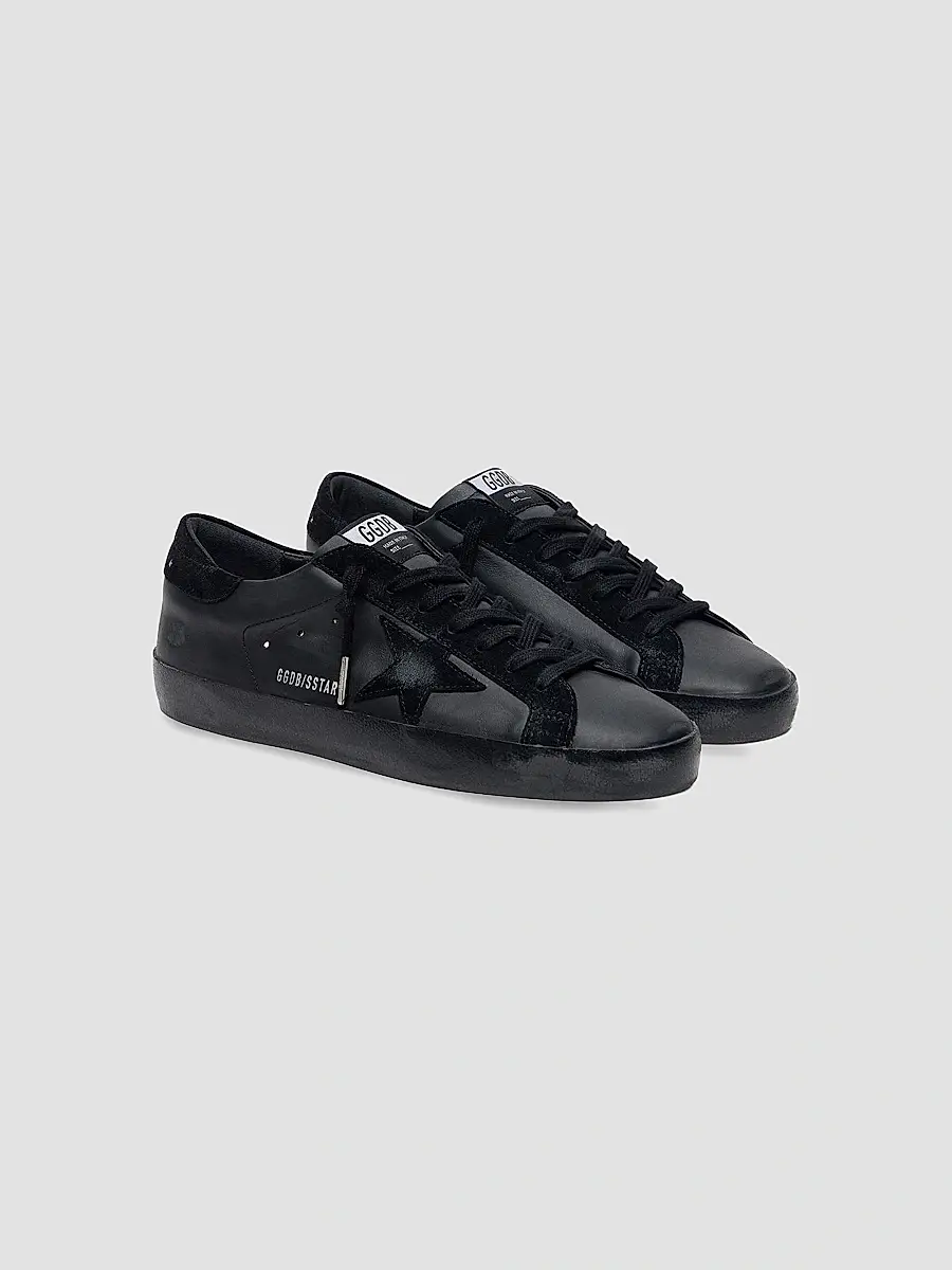 Golden Goose Men's Super-Star Leather Low-Top Sneakers | Thumbnail 2 Golden Goose Men's Super-Star Leather Low-Top Sneakers | Thumbnail 2