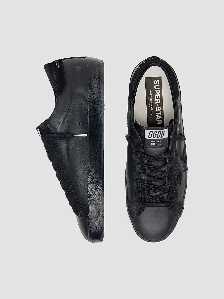 Golden Goose Men's Super-Star Leather Low-Top Sneakers | Thumbnail 3 Golden Goose Men's Super-Star Leather Low-Top Sneakers | Thumbnail 3