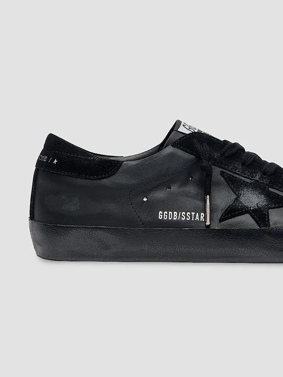 Golden Goose Men's Super-Star Leather Low-Top Sneakers | Thumbnail 4 Golden Goose Men's Super-Star Leather Low-Top Sneakers | Thumbnail 4