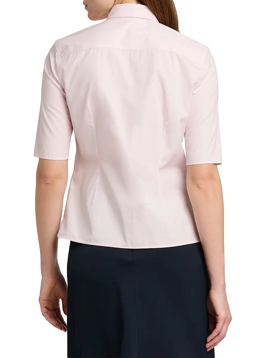 Jil Sander Women's Cotton Poplin Short-Sleeve Shirt | Thumbnail 5 Jil Sander Women's Cotton Poplin Short-Sleeve Shirt | Thumbnail 5