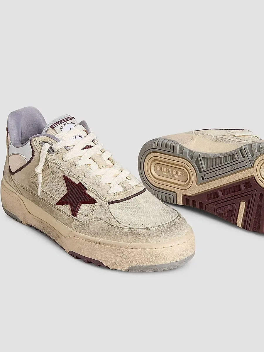 Golden Goose Men's Forty2 Nabuk Chunky Leather Low-Top Sneakers | Thumbnail 4 Golden Goose Men's Forty2 Nabuk Chunky Leather Low-Top Sneakers | Thumbnail 4