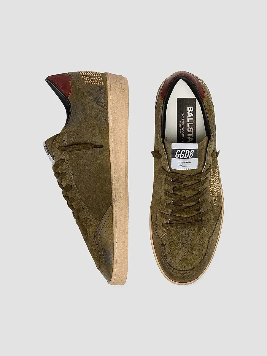 Golden Goose Men's Ballstar Suede Low-Top Sneakers | Thumbnail 3 Golden Goose Men's Ballstar Suede Low-Top Sneakers | Thumbnail 3