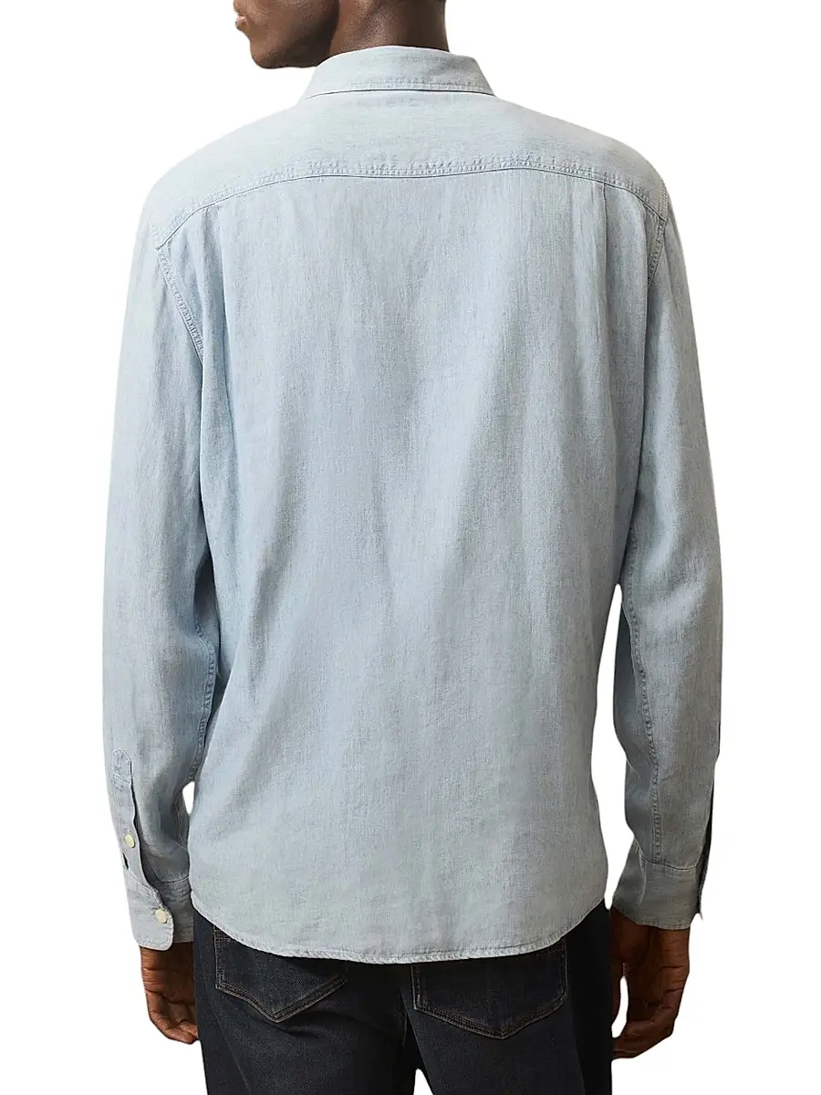 Faherty Brand Men's The Tried & True Chambray Workshirt | Thumbnail 3 Faherty Brand Men's The Tried & True Chambray Workshirt | Thumbnail 3