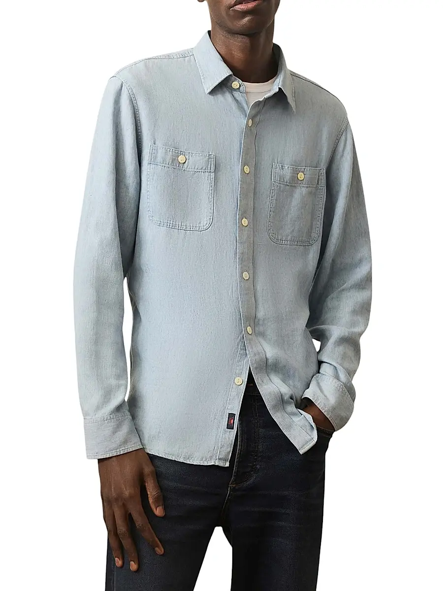 Faherty Brand Men's The Tried & True Chambray Workshirt
