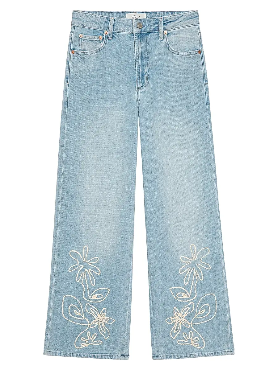 RAILS Women's Getty Embroidered Wide-Leg Crop Jeans - Lelani Embroidered - Size 32 | Image 1 RAILS Women's Getty Embroidered Wide-Leg Crop Jeans - Lelani Embroidered - Size 32 | Image 1