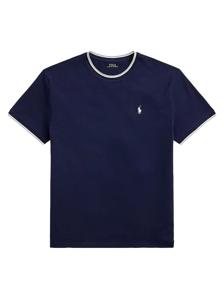Polo Ralph Lauren Men's Stretch Mesh Crewneck T-Shirt - New Port Navy | Image 1 Polo Ralph Lauren Men's Stretch Mesh Crewneck T-Shirt - New Port Navy | Image 1