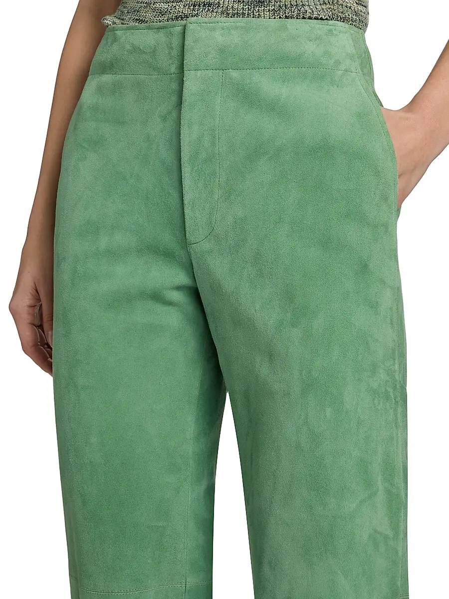 Ulla Johnson Women's Freja Suede Straight-Leg Pants | Thumbnail 6 Ulla Johnson Women's Freja Suede Straight-Leg Pants | Thumbnail 6