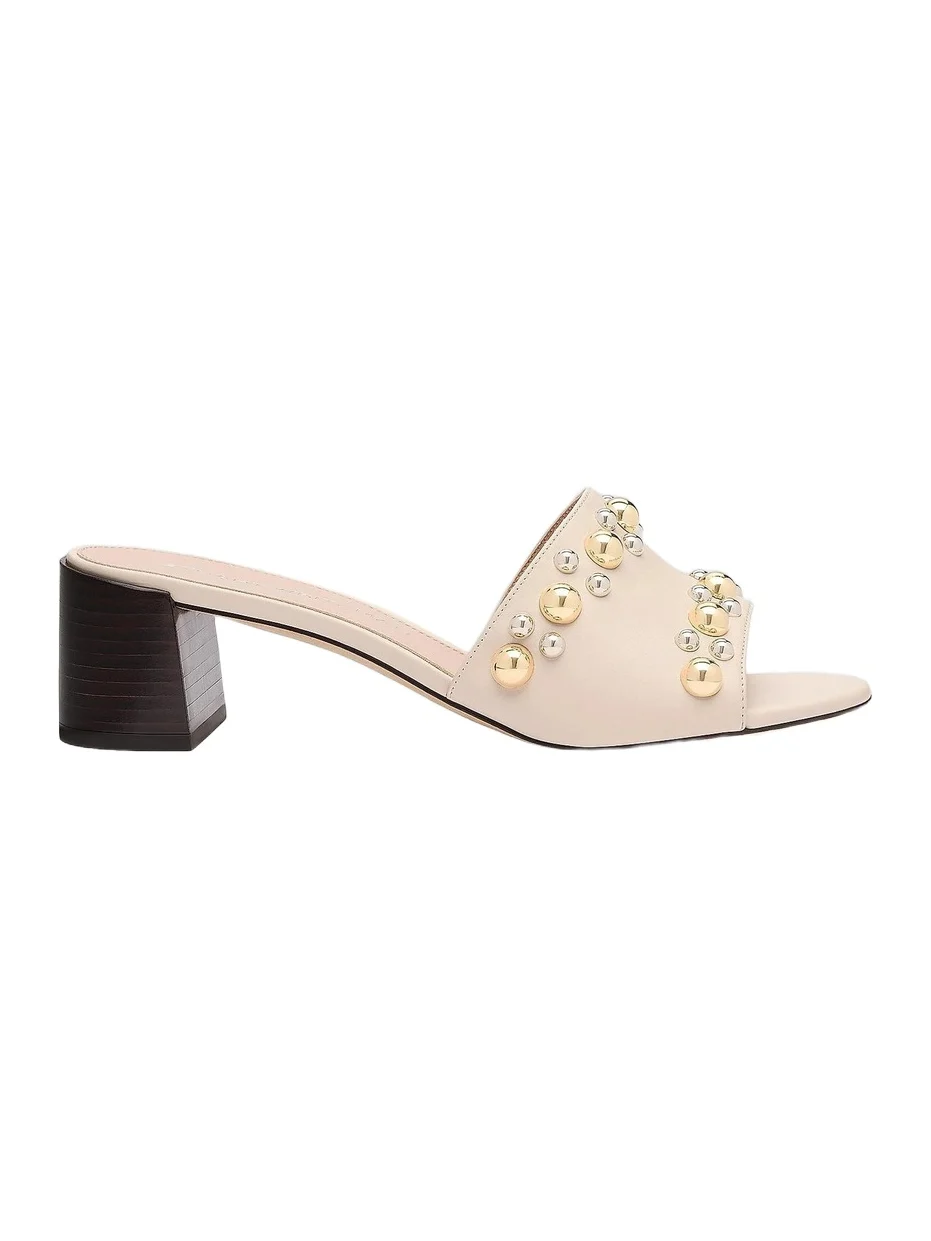 Stuart Weitzman Women's Perry 50MM Studded Leather Sandals
