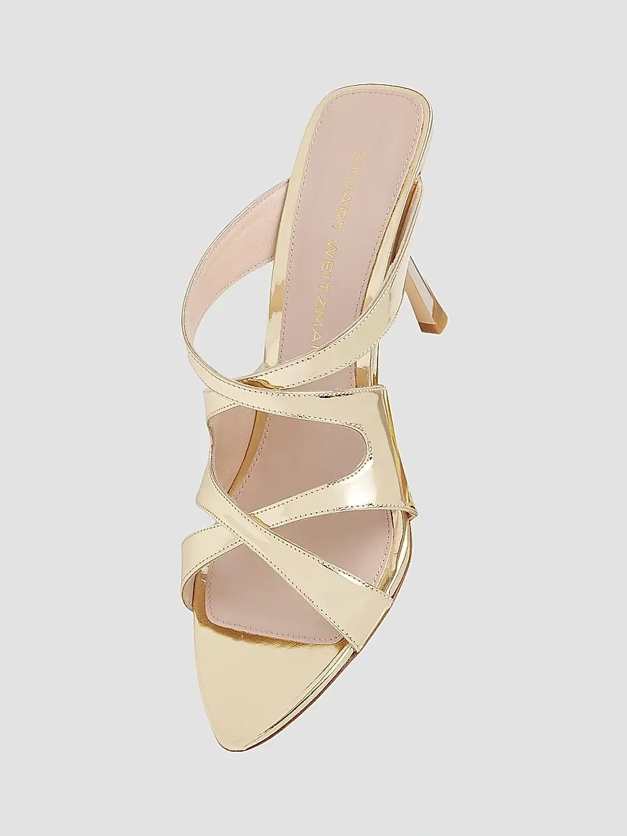 Stuart Weitzman Women's Rubie 85MM Patent Leather Sandals | Thumbnail 4 Stuart Weitzman Women's Rubie 85MM Patent Leather Sandals | Thumbnail 4