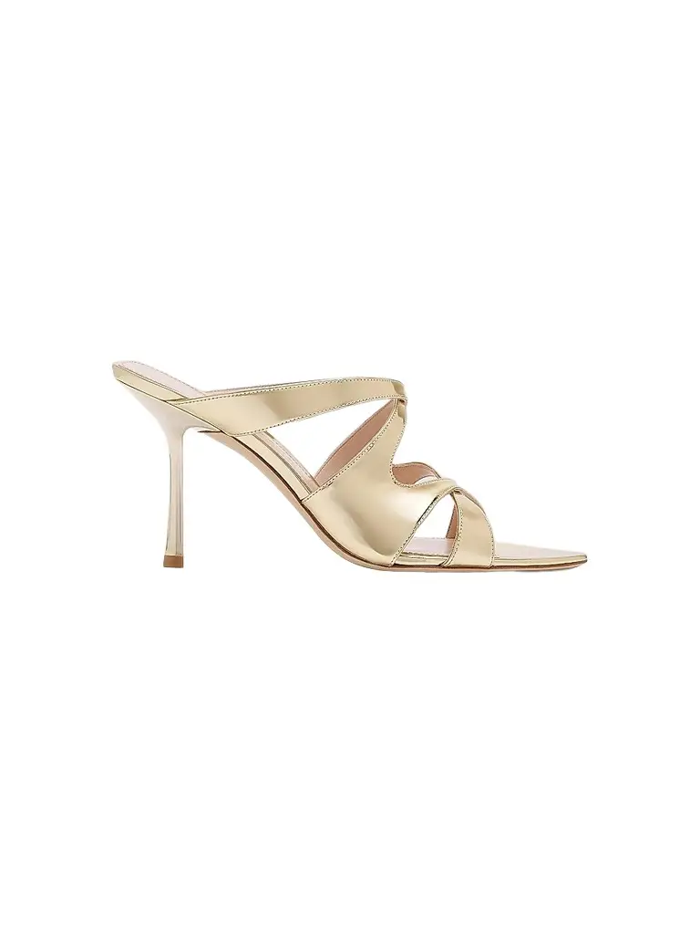 Stuart Weitzman Women's Rubie 85MM Patent Leather Sandals - Platino | Image 1 Stuart Weitzman Women's Rubie 85MM Patent Leather Sandals - Platino | Image 1