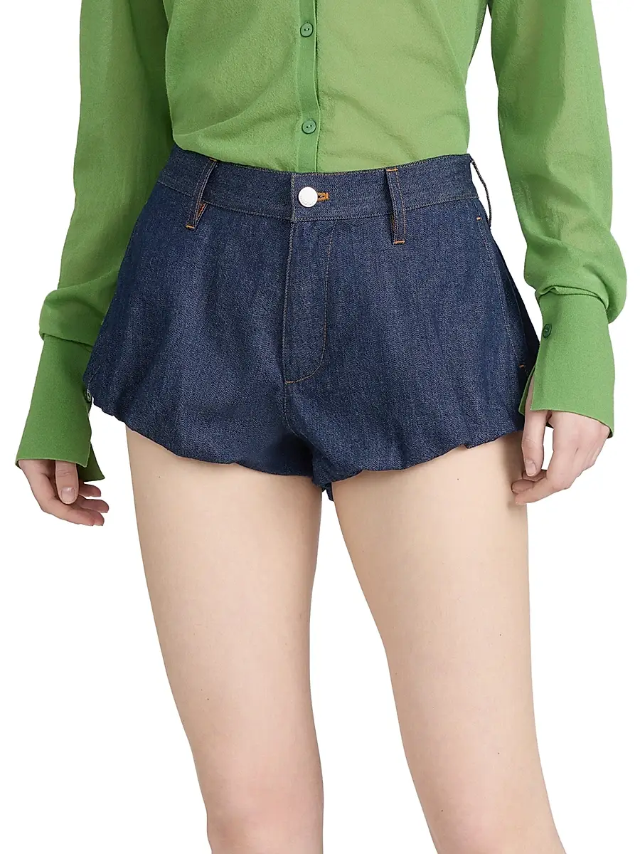 Frame Women's Shell Cotton Denim Shorts | Thumbnail 4 Frame Women's Shell Cotton Denim Shorts | Thumbnail 4