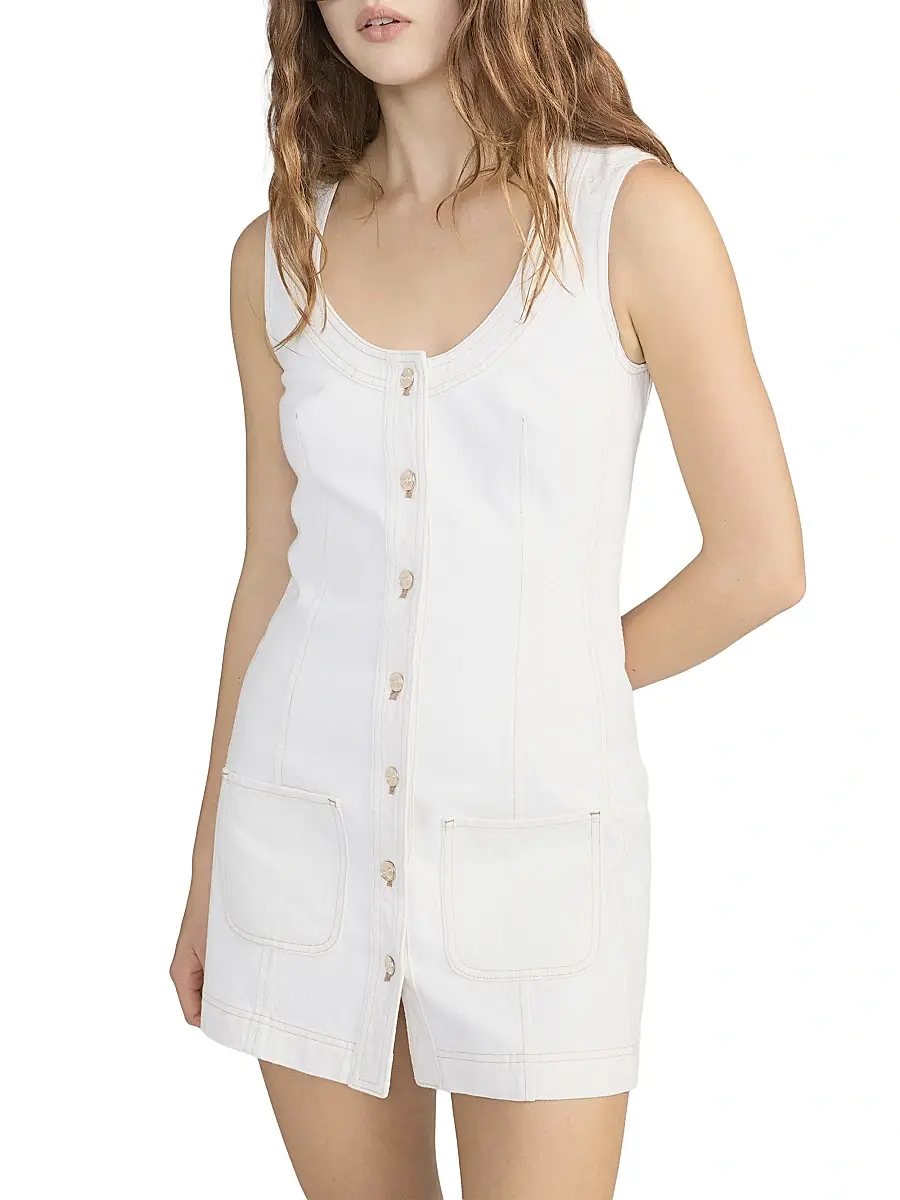 Frame Women's The Patch Pocket Denim Minidress | Thumbnail 5