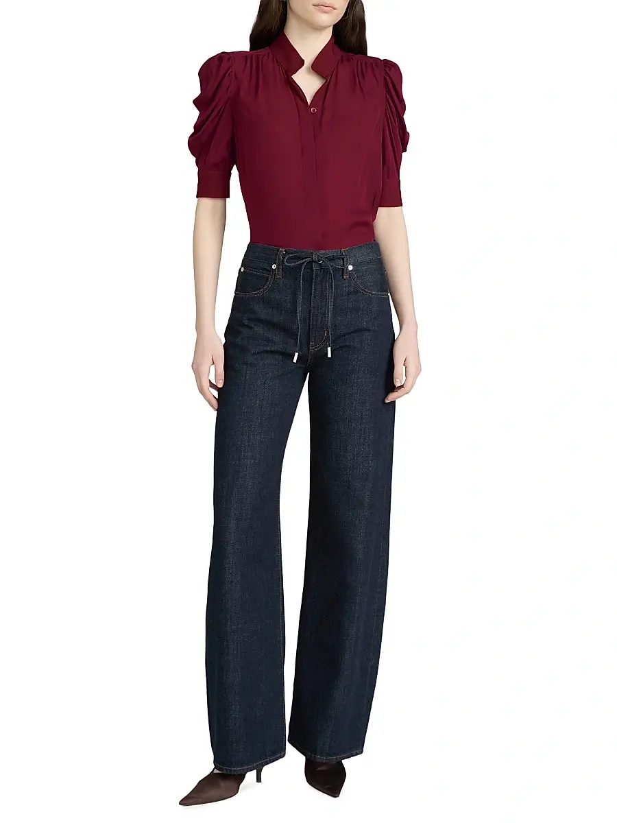 Frame Women's The Gillian Silk Top | Thumbnail 2 Frame Women's The Gillian Silk Top | Thumbnail 2