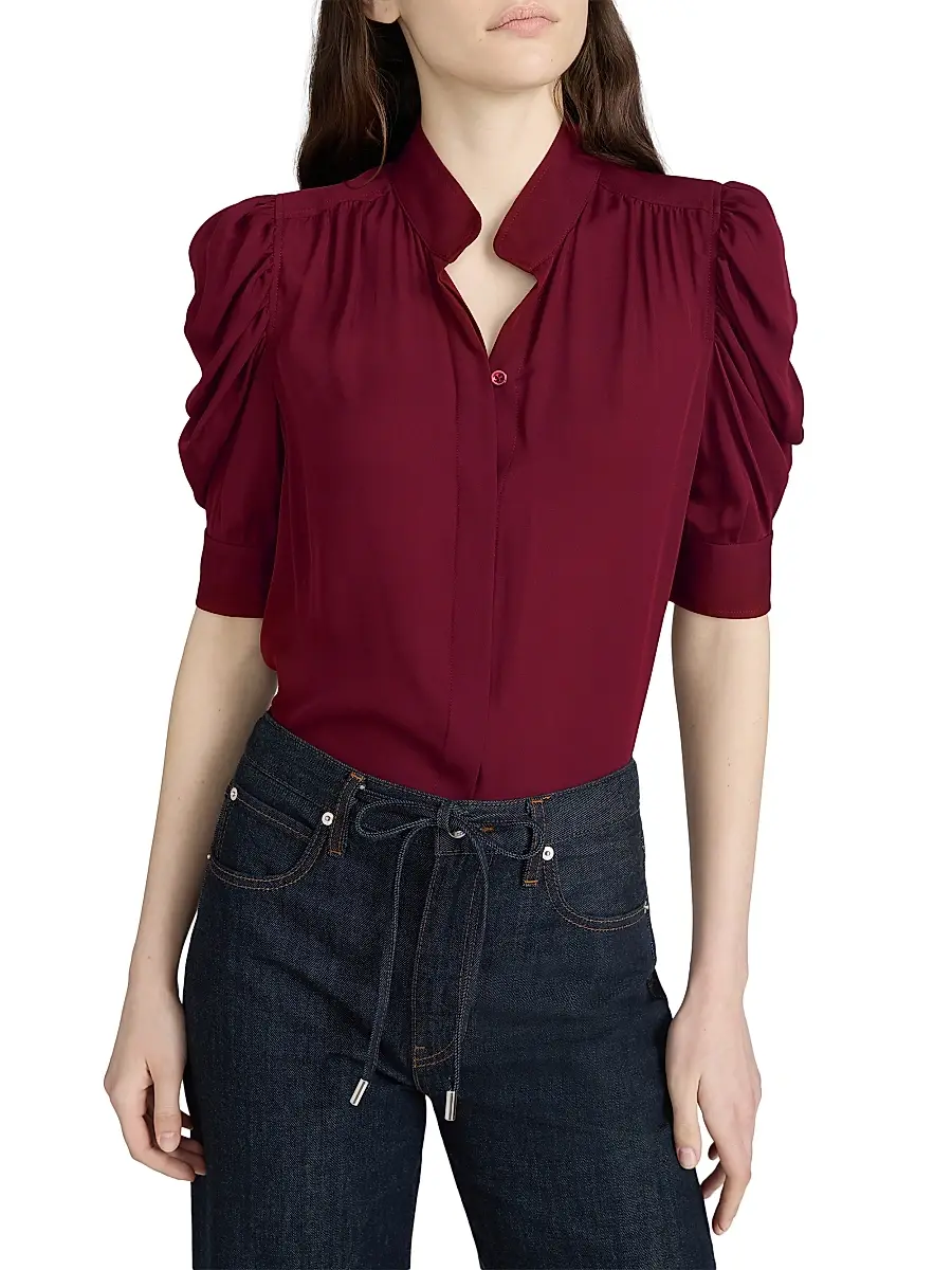 Frame Women's The Gillian Silk Top | Thumbnail 4 Frame Women's The Gillian Silk Top | Thumbnail 4