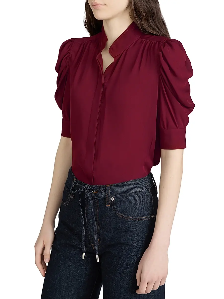 Frame Women's The Gillian Silk Top | Thumbnail 5 Frame Women's The Gillian Silk Top | Thumbnail 5