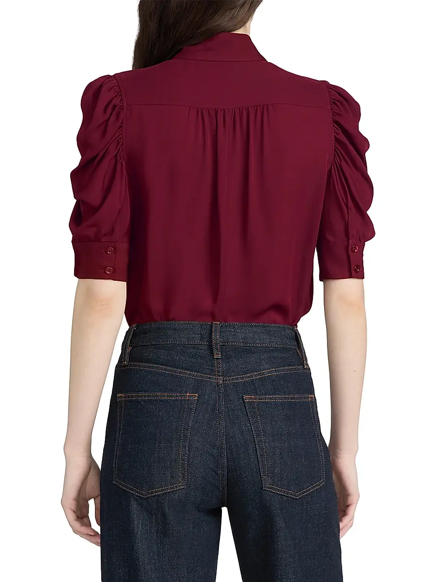 Frame Women's The Gillian Silk Top | Thumbnail 6 Frame Women's The Gillian Silk Top | Thumbnail 6