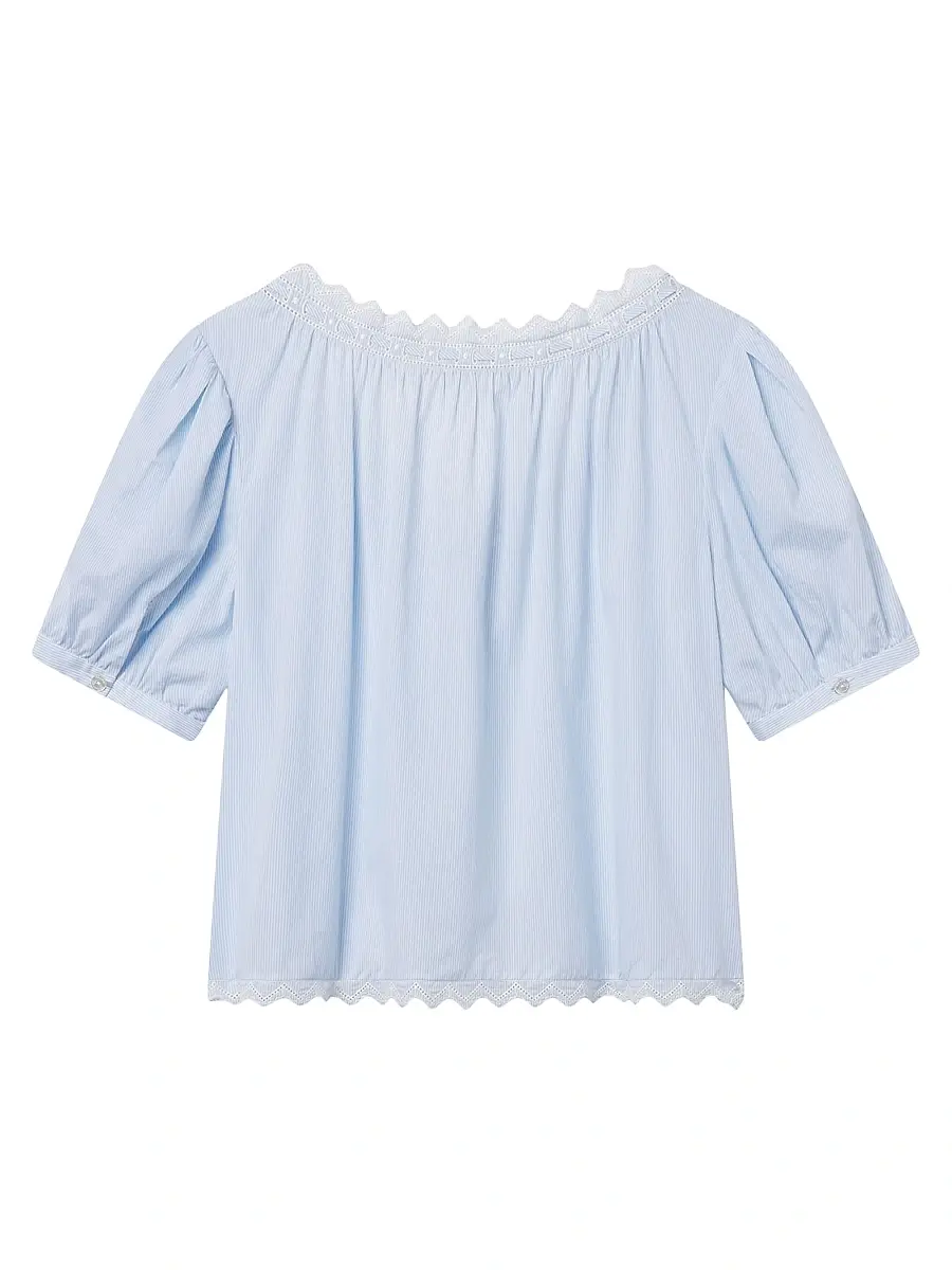 Frame Women's The Serene Striped Cotton Top | Thumbnail 3
