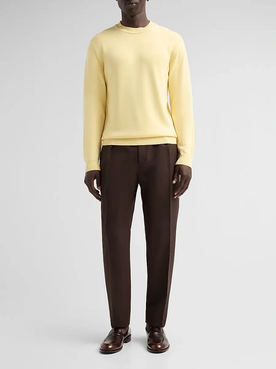 Saks Fifth Avenue Men's COLLECTION Cotton Crewneck Sweater | Thumbnail 2 Saks Fifth Avenue Men's COLLECTION Cotton Crewneck Sweater | Thumbnail 2