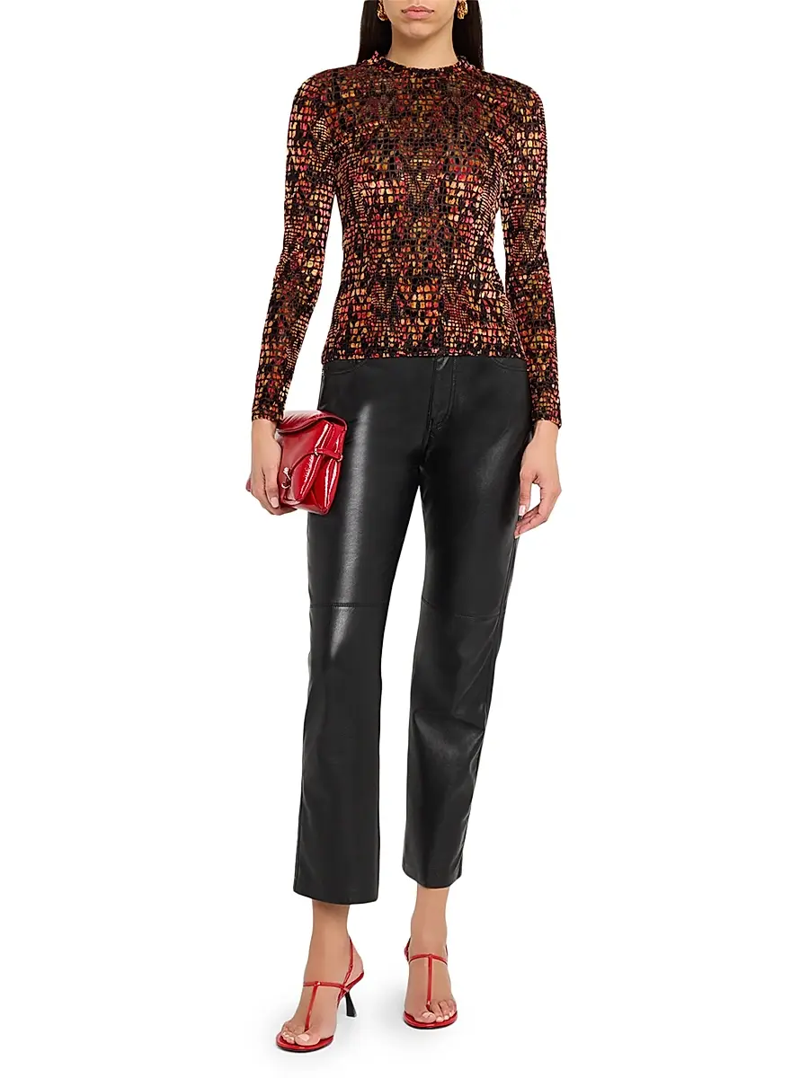 JBQ Women's Hugo Burnout Velvet Top | Thumbnail 2 JBQ Women's Hugo Burnout Velvet Top | Thumbnail 2