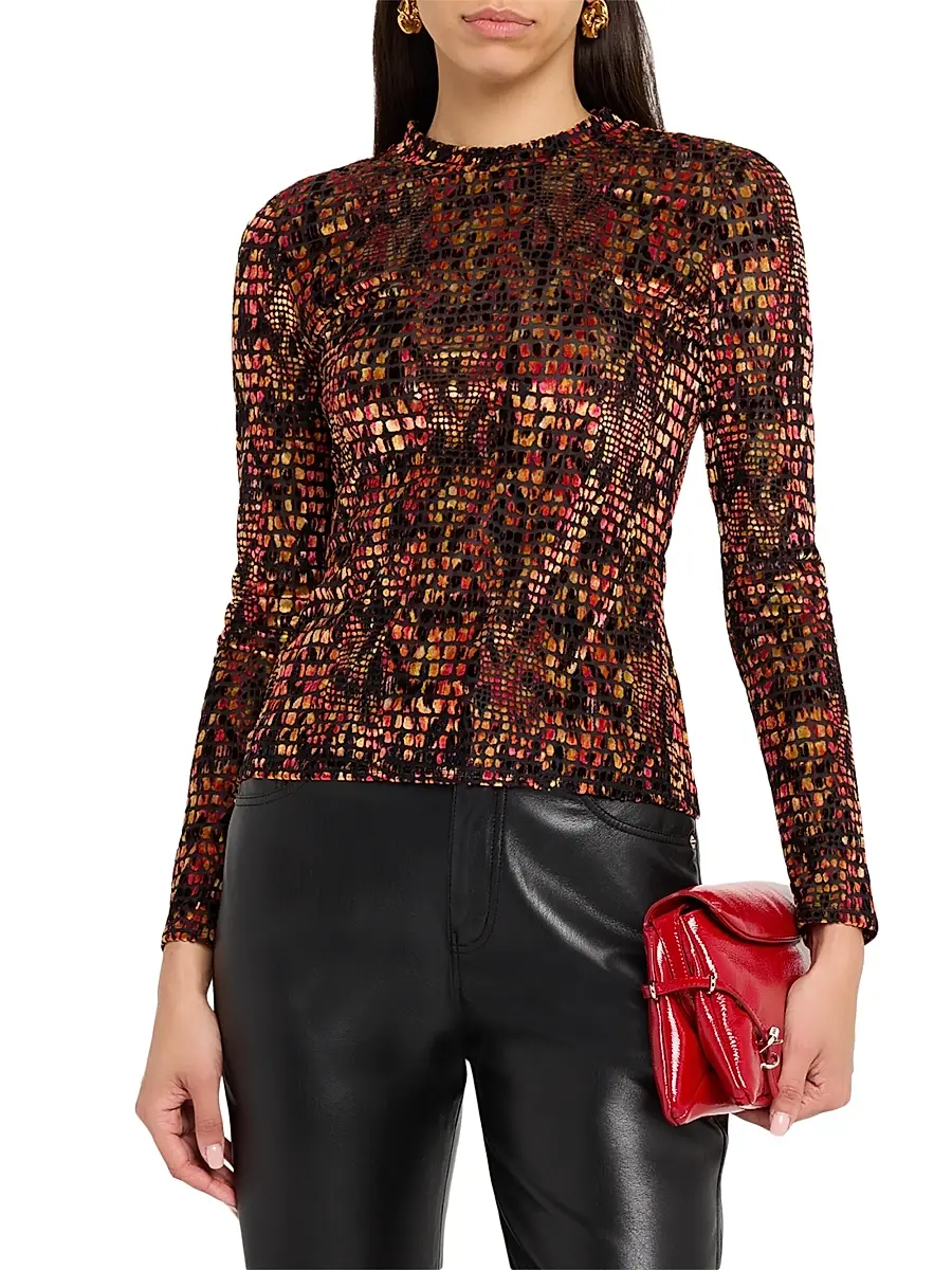 JBQ Women's Hugo Burnout Velvet Top | Thumbnail 3 JBQ Women's Hugo Burnout Velvet Top | Thumbnail 3
