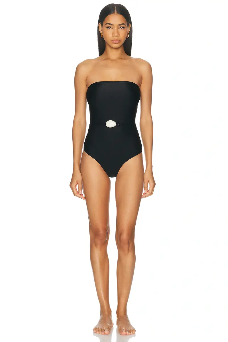 ADRIANA DEGREAS Belted Strapless One Piece Swimsuit | Image 1 ADRIANA DEGREAS Belted Strapless One Piece Swimsuit | Image 1