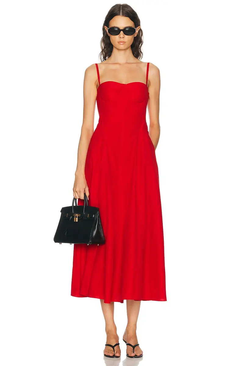 Ralph Lauren Collection Poplin Marigot Sleeveless Day Dress | Image 1 Ralph Lauren Collection Poplin Marigot Sleeveless Day Dress | Image 1