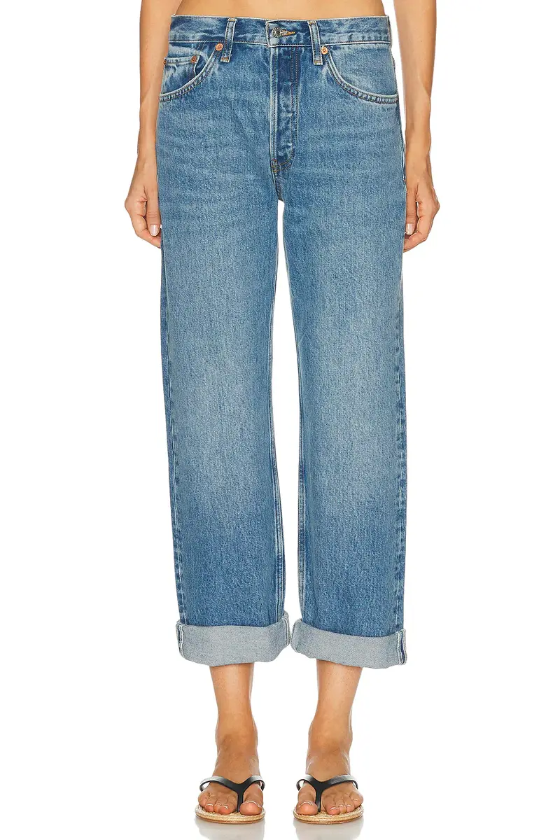 RE/DONE Beau Jean Cuffed Boyfriend Jeans | Thumbnail 2 RE/DONE Beau Jean Cuffed Boyfriend Jeans | Thumbnail 2