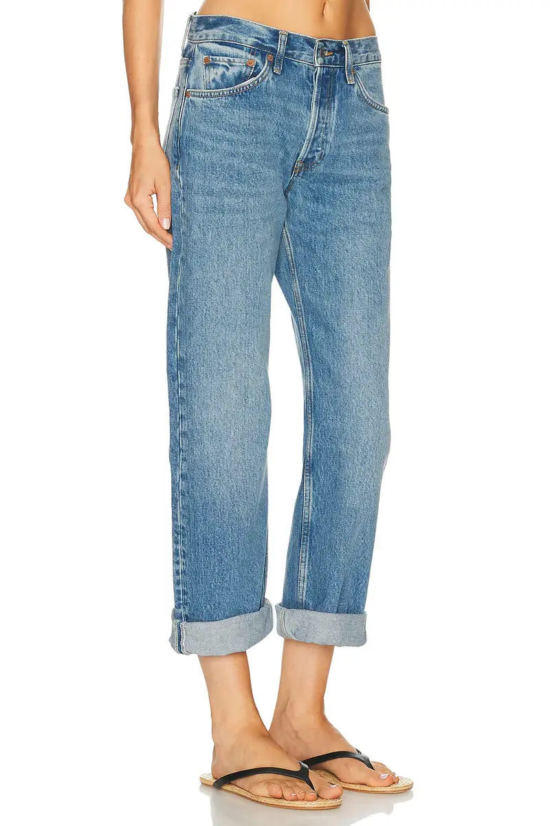 RE/DONE Beau Jean Cuffed Boyfriend Jeans | Thumbnail 4 RE/DONE Beau Jean Cuffed Boyfriend Jeans | Thumbnail 4