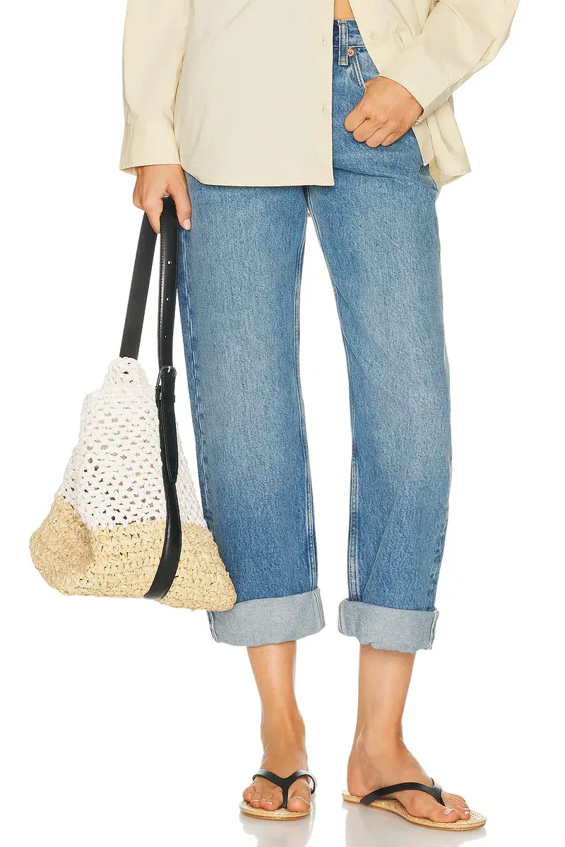 RE/DONE Beau Jean Cuffed Boyfriend Jeans | Image 1 RE/DONE Beau Jean Cuffed Boyfriend Jeans | Image 1